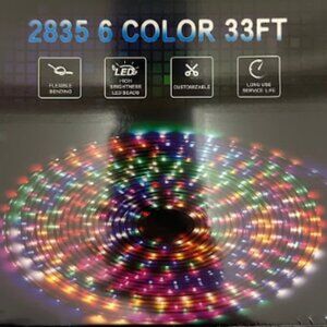 6 Color 33FT LED Strip Lights